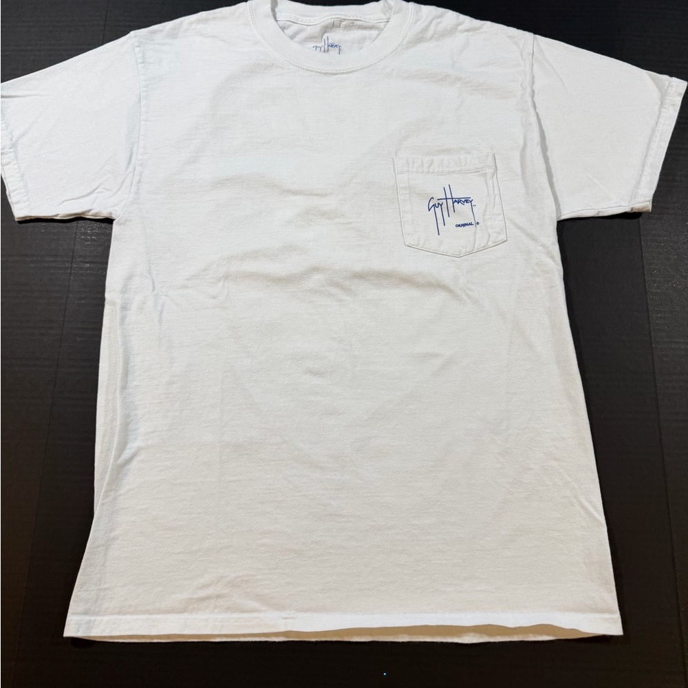 Guy Harvey Original White T-Shirt w/ Marlin graphics on back